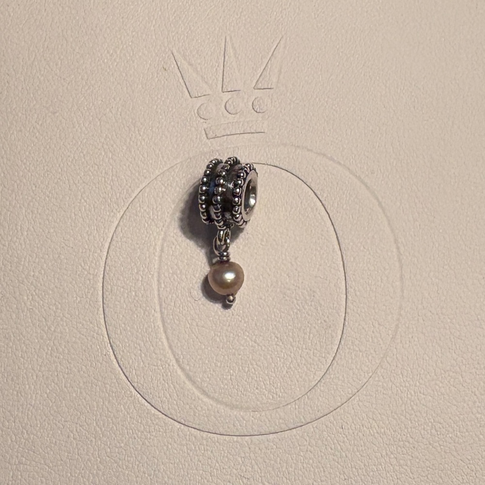 Silver Pearl Charm by Pandora
